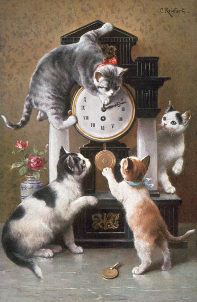Carte postale de chat - Carl Reichert