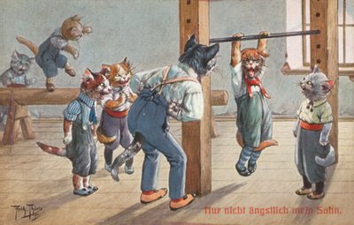 Carte postale humoristique de chat - Carl Robert Arthur Thiele
