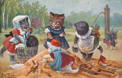 Carte postale humoristique de chat - Carl Robert Arthur Thiele