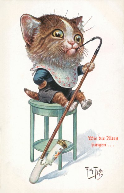Carte postale humoristique de chat - Carl Robert Arthur Thiele