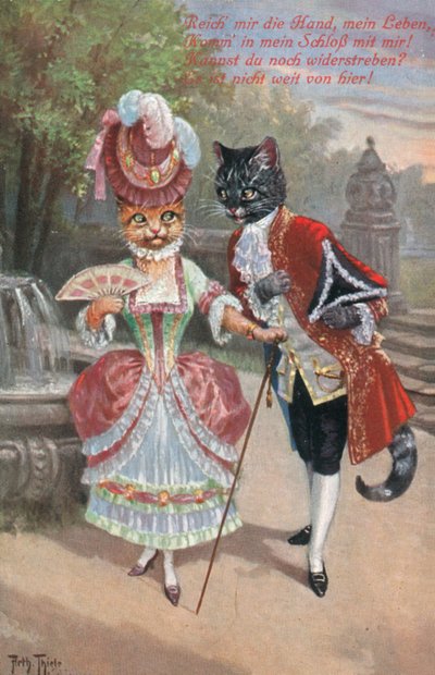 Carte postale humoristique de chat - Carl Robert Arthur Thiele