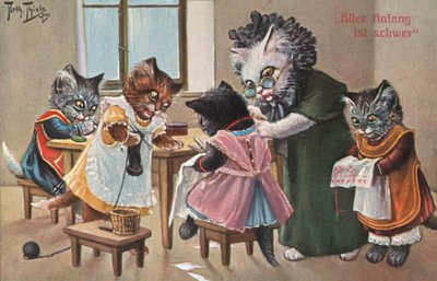 Carte postale humoristique de chat - Carl Robert Arthur Thiele