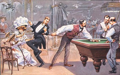 Jouer au billard - Carl Robert Arthur Thiele