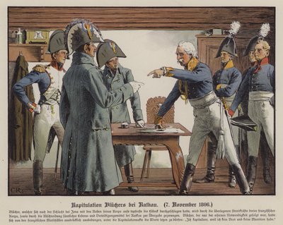 Le maréchal Blücher se rendant aux Français à Katekau, 7 novembre 1806 - Carl Röchling