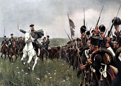 Le général Blucher avant la bataille de Katzbach le 26 août 1813 - Carl Röchling