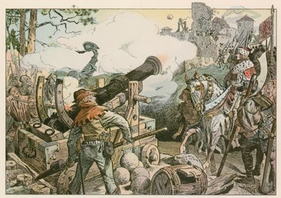 Frédéric Ier (1371-1440) combattant la famille Von Quitzow en 1414 - Carl Rohling