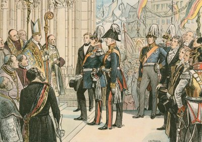 Frédéric-Guillaume IV, roi de Prusse, à la cathédrale de Cologne en 1848 - Carl Rohling
