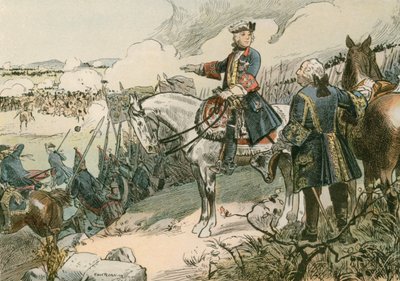 Frédéric le Grand (1712-1786) à la bataille de Hohenfriedberg en 1745 - Carl Rohling
