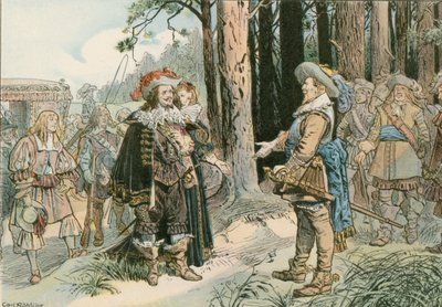 George William rencontrant Gustavus Adolphus de Suède à Kopenick en 1631 - Carl Rohling