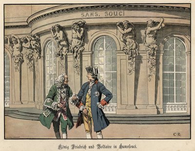 Frédéric le Grand et Voltaire à Sanssouci - Carl Röchling
