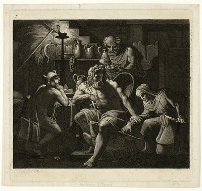 Jupiter Rend Visite à Philémon et Bacchus - Carl Russ