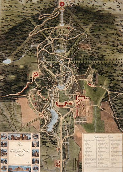 Plan de Wilhelmshöhe près de Kassel - Carl Schaeffer