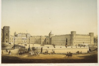 Vue du palais principal de Gatchina, milieu du 19e siècle - Carl Schulz