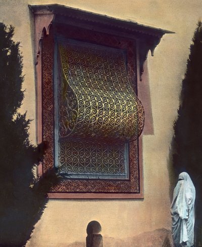 Nord du Maroc, fenêtre du harem, image date : vers 1910. Carl Simon Archive - Carl Simon