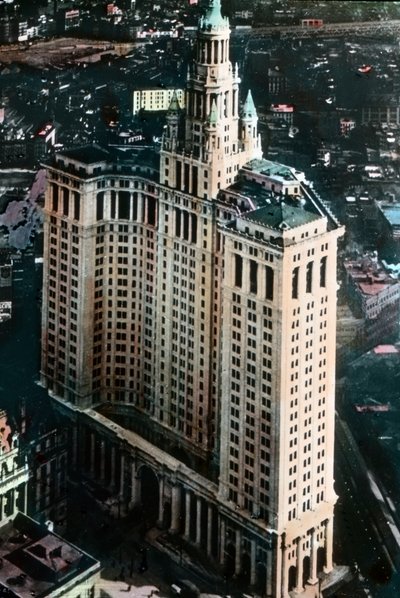 États-Unis, New York, le Manhattan Municipal Building, construit entre 1907-1914, vers 1920 - Carl Simon