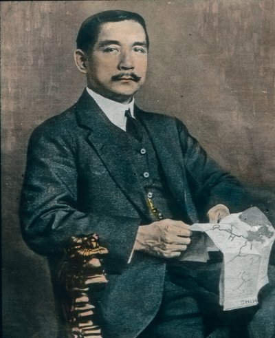 Portrait de Sun Yat-sen (1906-1967), premier président de la République de Chine, vers 1912 - Carl Simon