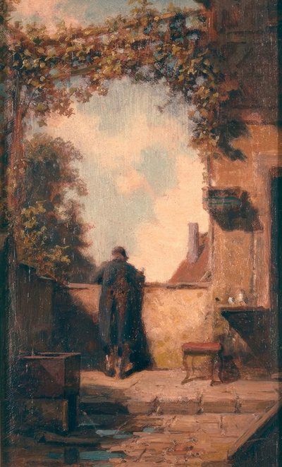 Vieil homme sur la terrasse - Carl Spitzweg