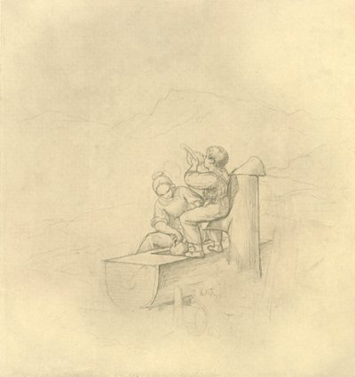 Au puits, milieu-fin du 19e siècle, vers 1924 - Carl Spitzweg