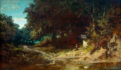 Fille priant devant une chapelle forestière - Carl Spitzweg