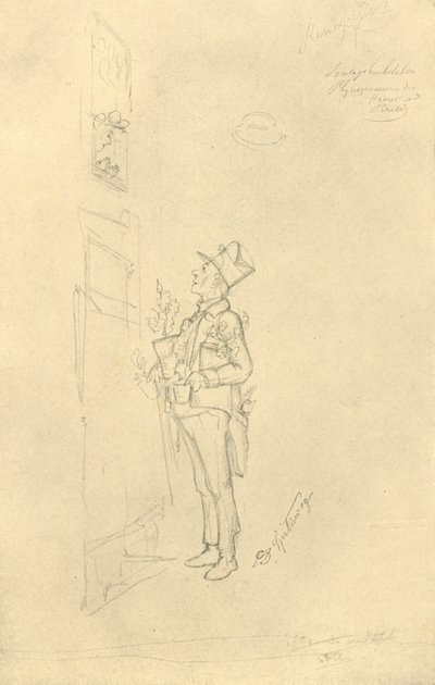 Der Gratulant, milieu-fin du 19e siècle, vers 1924 - Carl Spitzweg