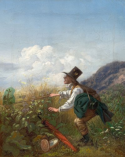 Le chasseur de papillons (Botaniste). Vers 1837 - Carl Spitzweg