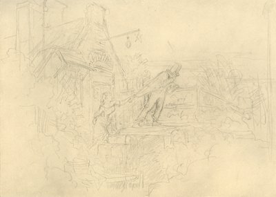 Der Zechpreller, milieu-fin du 19e siècle - Carl Spitzweg