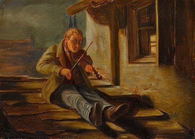 Le violoniste cornu - Carl Spitzweg