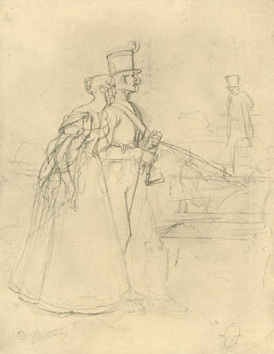 La Rencontre - Carl Spitzweg