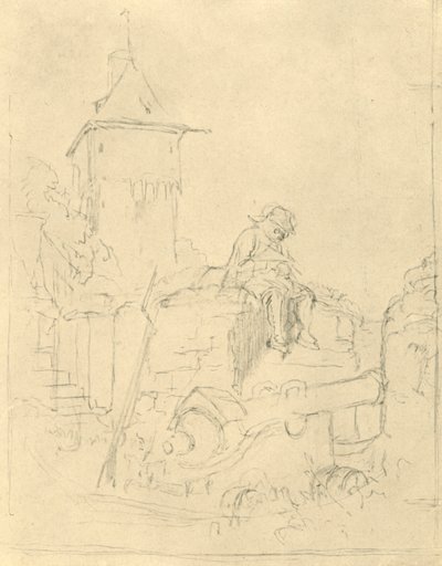 Die Schildwache, milieu-fin du 19ème siècle, vers 1924 - Carl Spitzweg