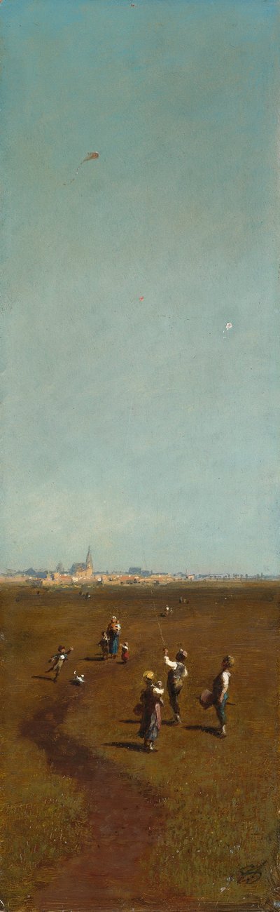 Faire voler des cerfs-volants, vers 1880-1885 - Carl Spitzweg