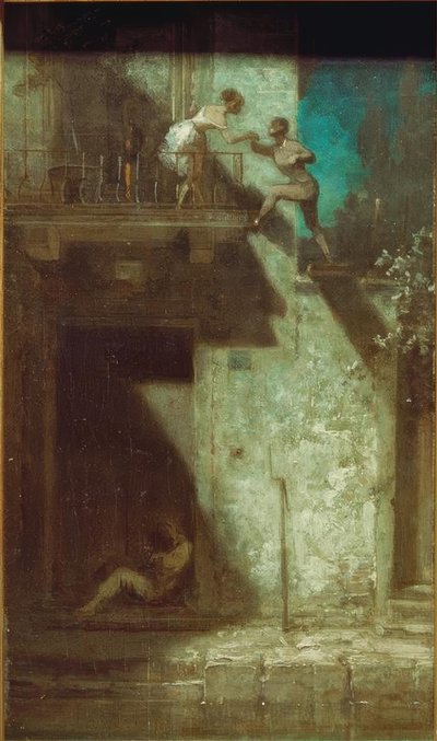 Rendez-vous nocturne - Carl Spitzweg