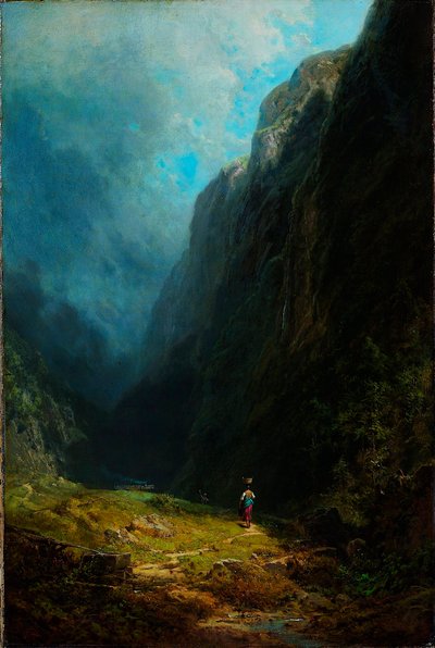 Paysage de haute vallée alpine - Carl Spitzweg