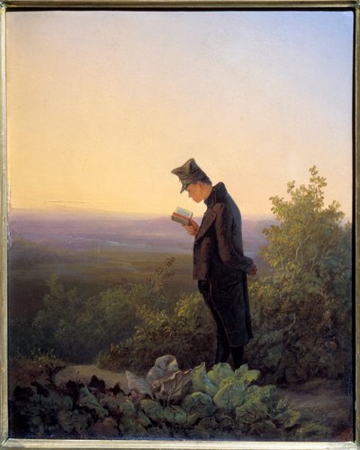 Lecture du bréviaire le soir - Carl Spitzweg
