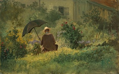 Le peintre dans le jardin, vers 1860 - Carl Spitzweg