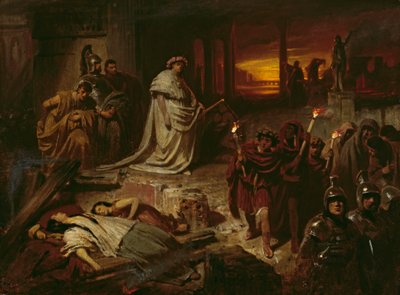 Néron sur les ruines de Rome - Carl Theodor von Piloty