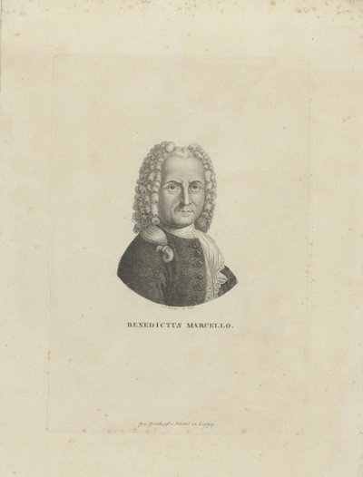 Portrait du compositeur Benedetto Marcello 1686-1739, c. 1795 - Carl Traugott Riedel