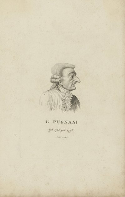 Portrait du violoniste et compositeur Gaetano Pugnani 1731-1798, 1815. - Carl Traugott Riedel