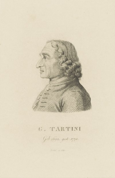 Portrait du violoniste et compositeur Giuseppe Tartini 1692-1770, 1815 - Carl Traugott Riedel