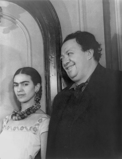 Frida Kahlo et Diego Rivera lors d