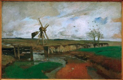 Paysage avec moulin à vent - Carl Vinnen