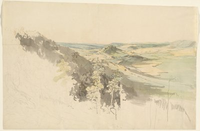 Paysage vallonné avec le château de Landsberg - Carl Wagner