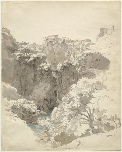 Tivoli et le temple de la Sibylle au-dessus des gorges de l