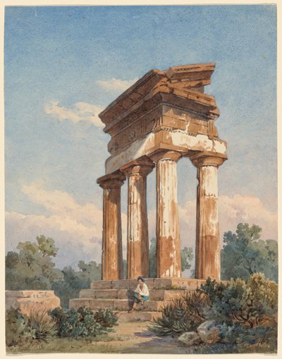 Ruine de temple à Agrigente - Carl Wilhelm Götzloff