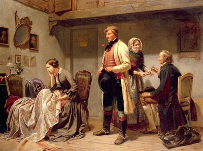 Un toast aux fiancés - Carl Wilhelm Huebner