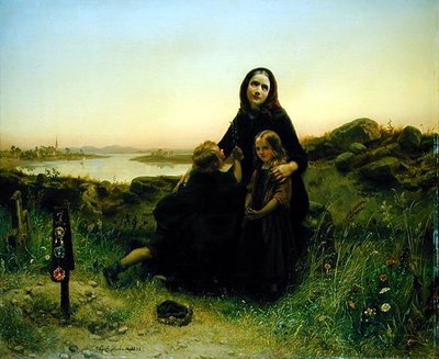 La veuve en deuil, 1852 - Carl Wilhelm Huebner