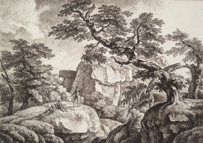 Trois soldats dans un paysage vallonné - Carl Wilhelm Kolbe the elder