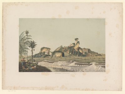 Vue sur le Gampingberg (Atlas de Java) - Carl Wilhelm Mieling (possibly)
