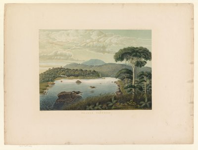 Vue du lac Patenggang - Carl Wilhelm Mieling (possibly)