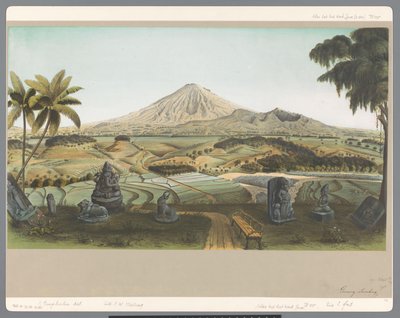 Vue du mont Sumbing à Java - Carl Wilhelm Mieling (possibly)