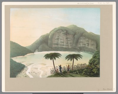 Lac de cratère du volcan Patocha à Java - Carl Wilhelm Mieling (possibly)